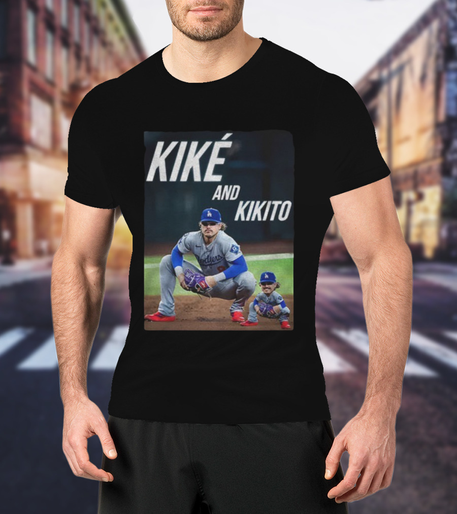 Dodgers Kiké And Kikito Photo T-Shirt