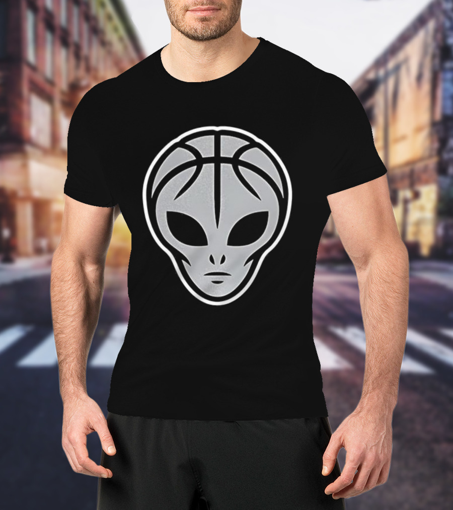 San Antonio Spurs Basketball Alien Head Logo T-Shirt