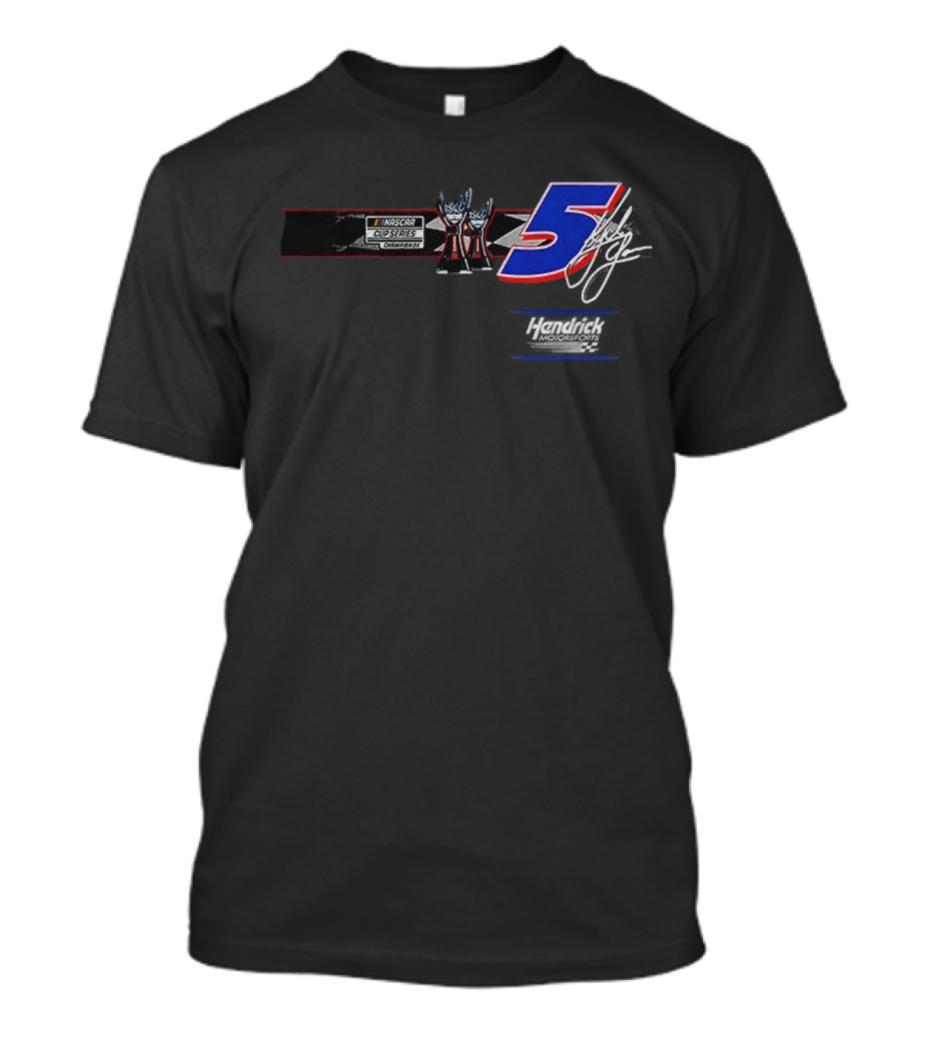Kyle Larson Hendrick Motorsports NASCAR Cup Series Champion Two-Time Number 5 Car Signature T-Shirt