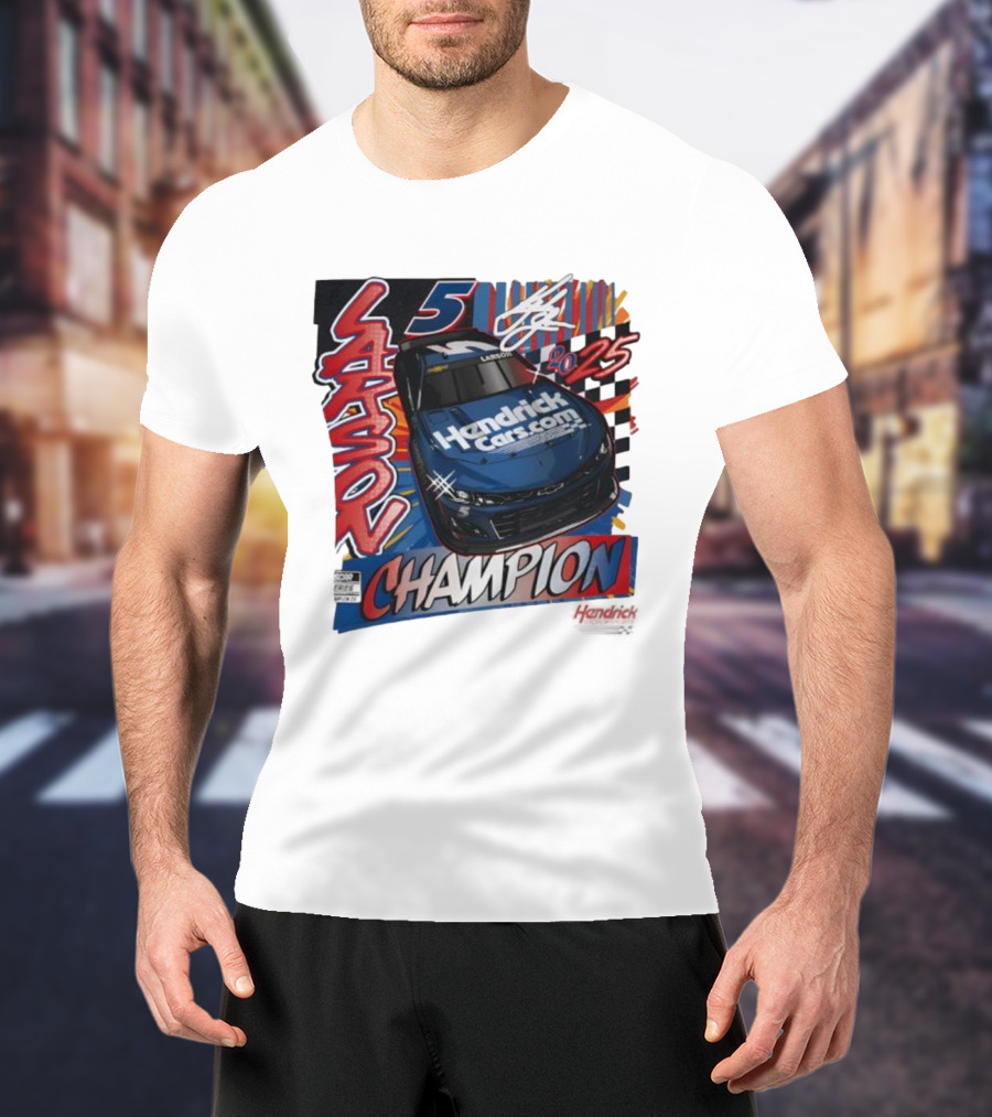 Kyle Larson 5 Champion Hendrick Cars 2025 NASCAR Cup Series T-Shirt