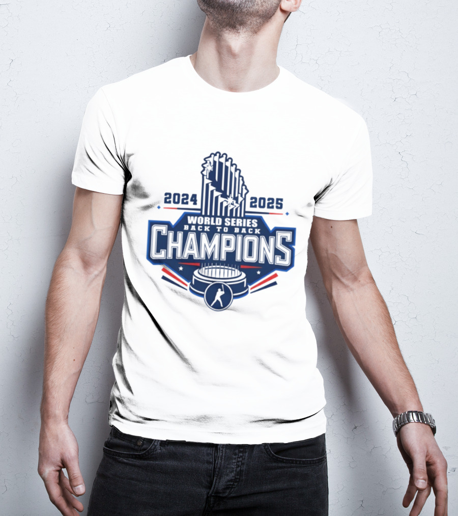 Los Angeles Dodgers World Series Back To Back 2024 2025 Champions MLB T-Shirt
