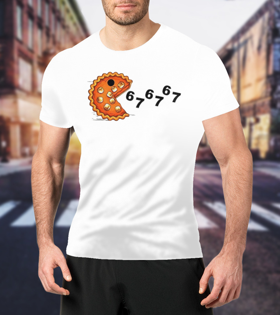 Pacman Pumpkin Pie Eating Ghosts Happy Fall Meme 67 T-Shirt
