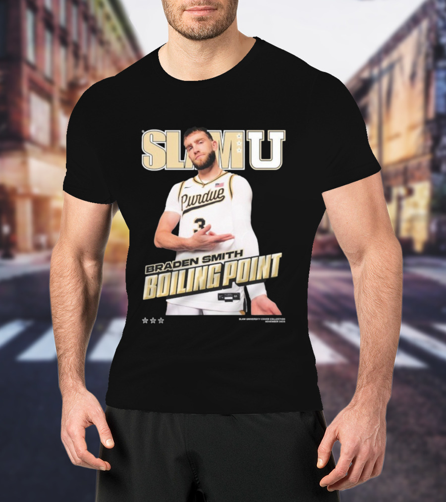 SlamU Braden Smith Boiling Point Purdue Boilermakers T-Shirt