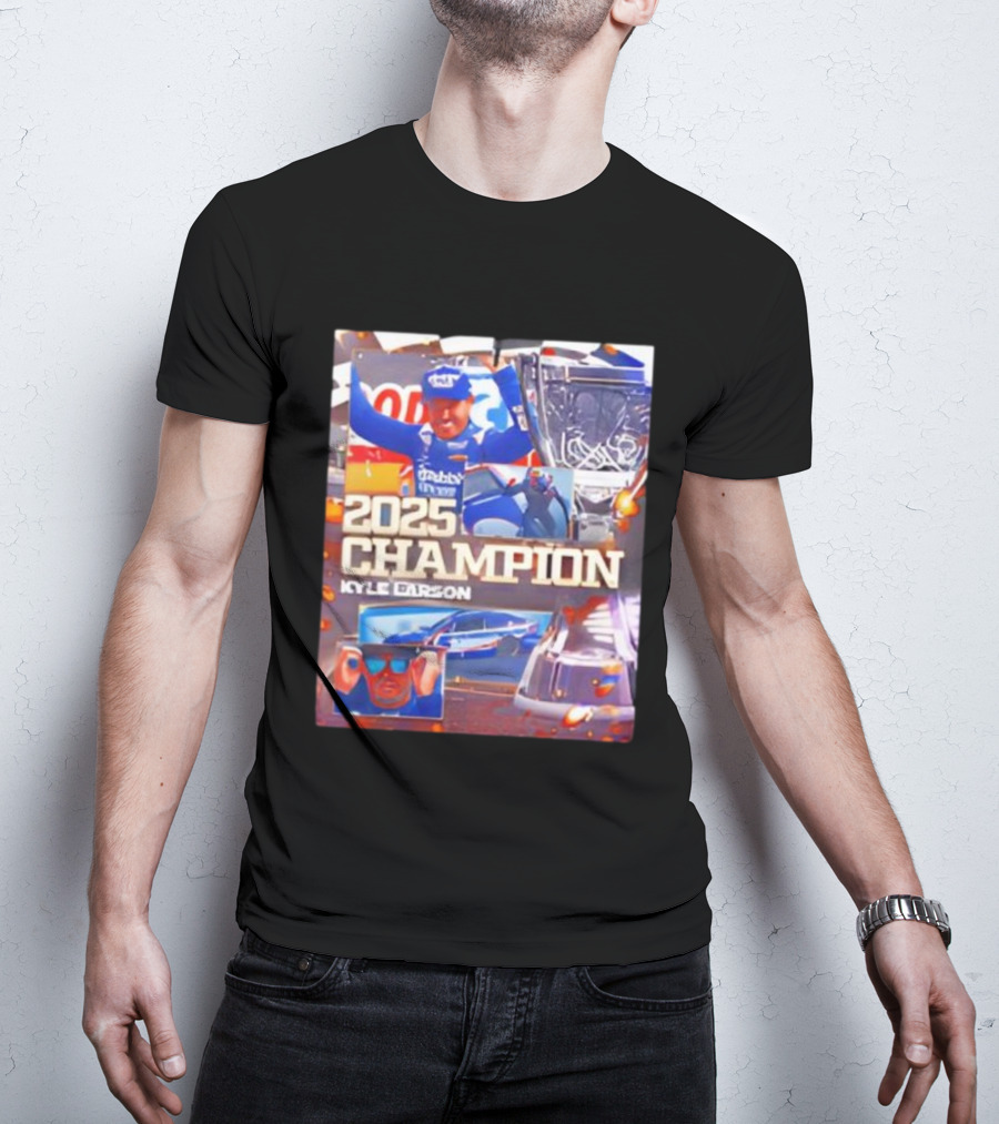 2025 Champion Kyle Larson NASCAR Cup Series Win Racing Victory T-Shirt