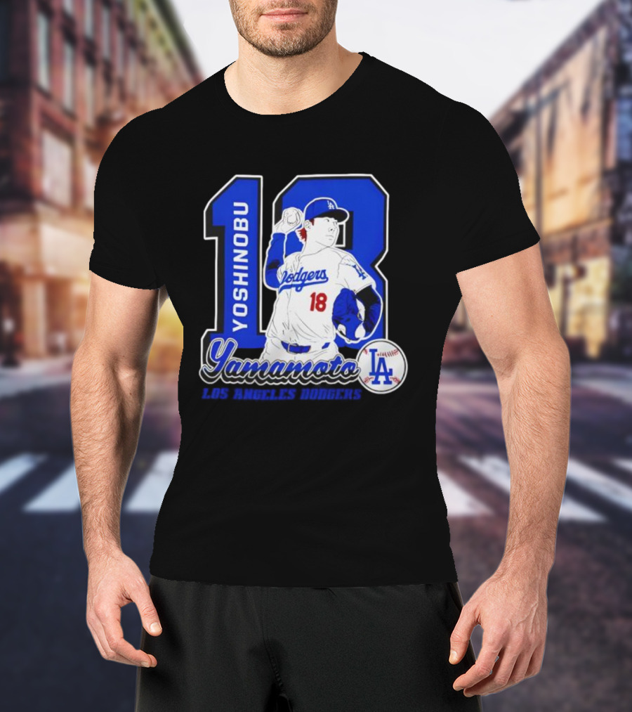 Yoshinobu Yamamoto Dodgers 18 LA Baseball 2025 T-Shirt