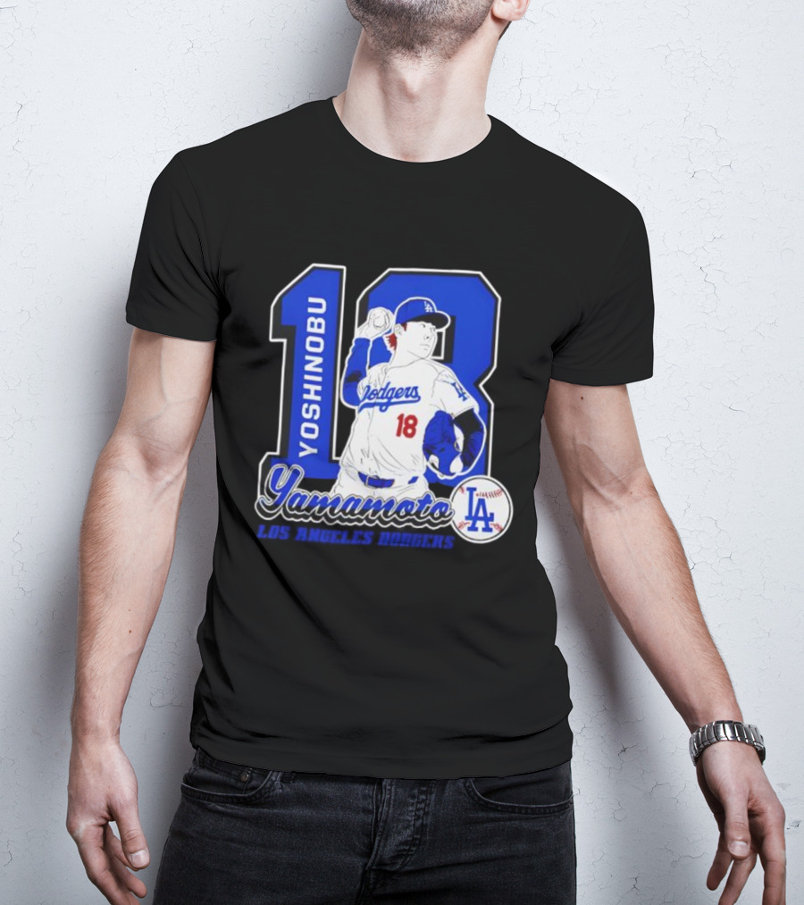 Yoshinobu Yamamoto Dodgers 18 LA Baseball 2025 T-Shirt