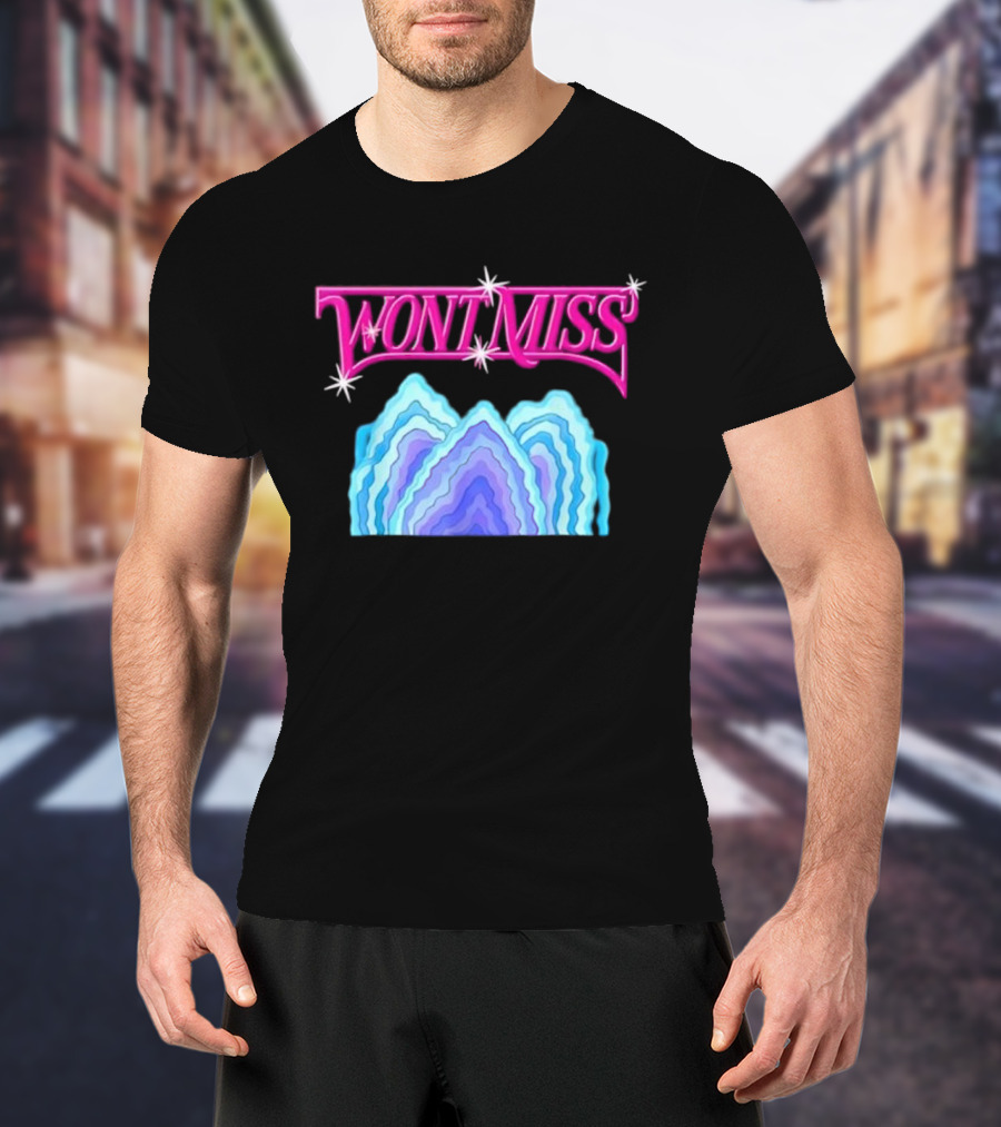 Won't Miss Blink Neon Mountain Waves T-Shirt