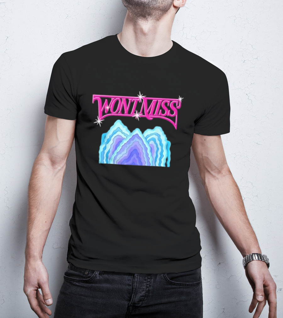 Won't Miss Blink Neon Mountain Waves T-Shirt