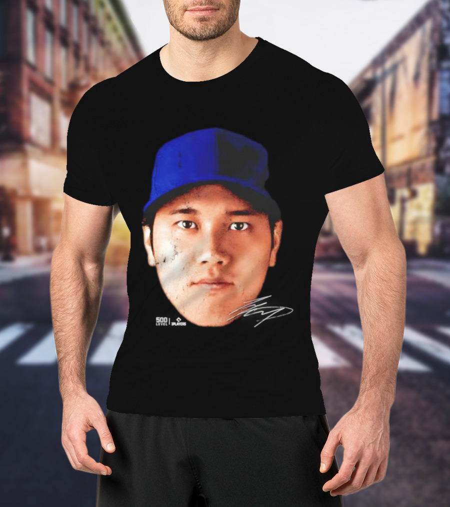 Shohei Ohtani Los Angeles Vintage Head Signature T-Shirt