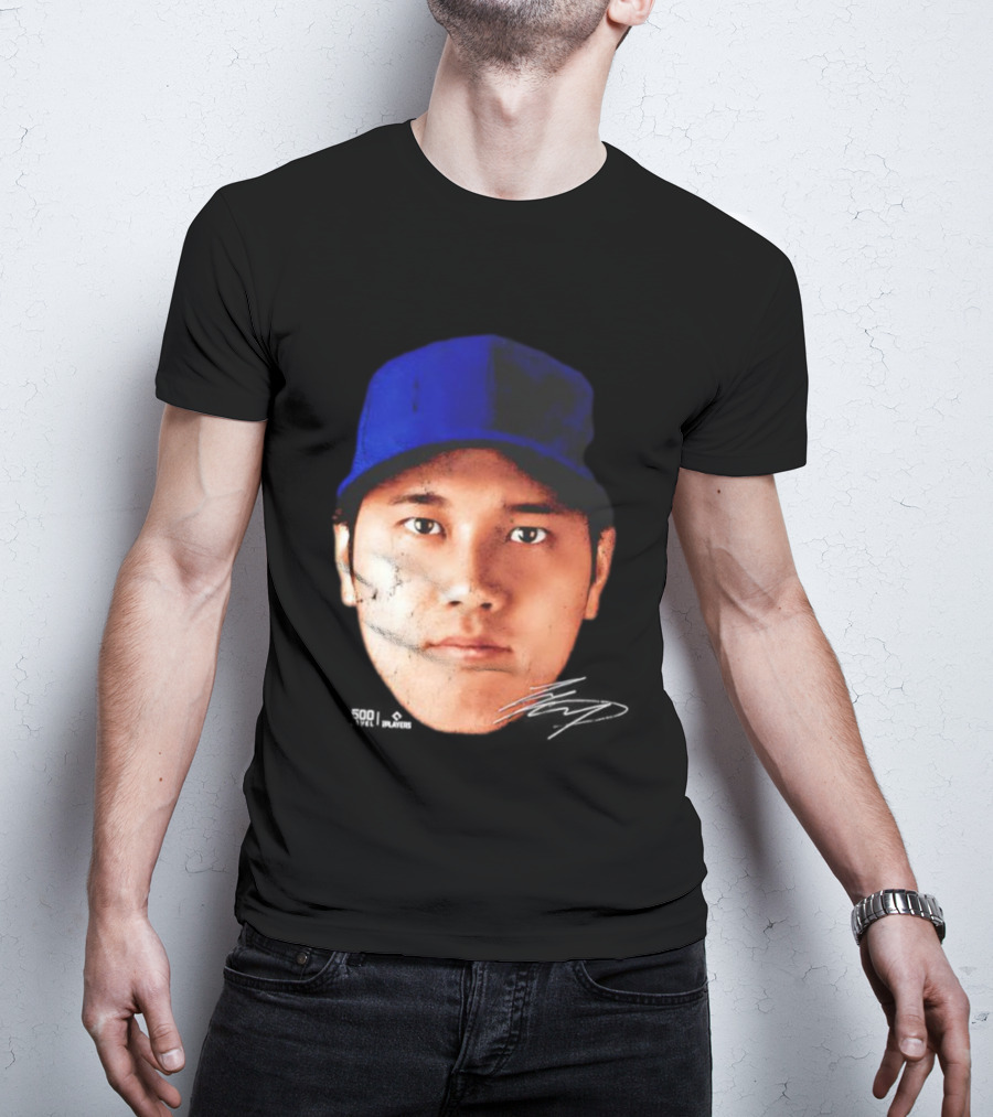 Shohei Ohtani Los Angeles Vintage Head Signature T-Shirt