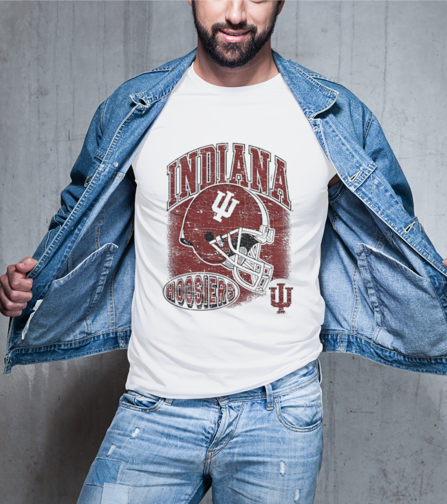 Indiana Hoosiers Vintage Helmet IU Football T-Shirt