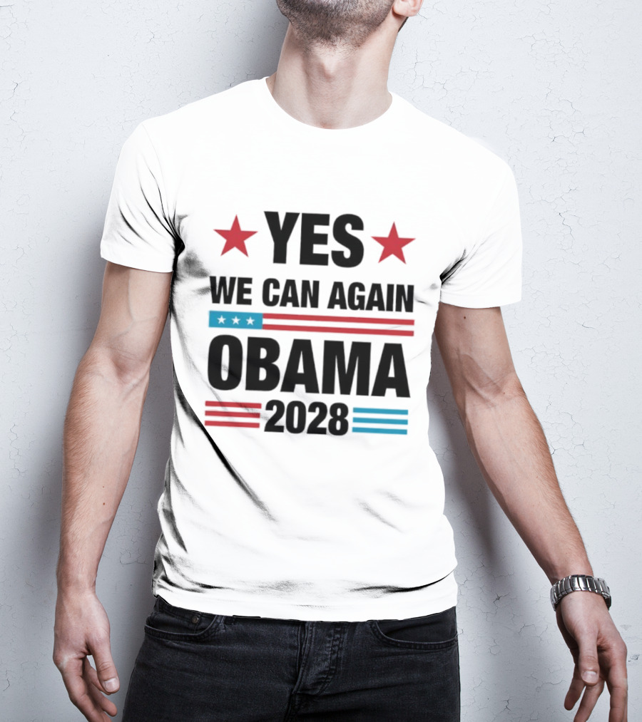 Yes We Can Again Obama 2028 Political Campaign T-Shirt