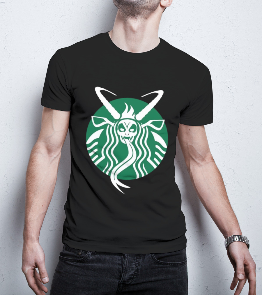 Starbucks Krampuspresso Christmas Coffee Monster Design T-Shirt