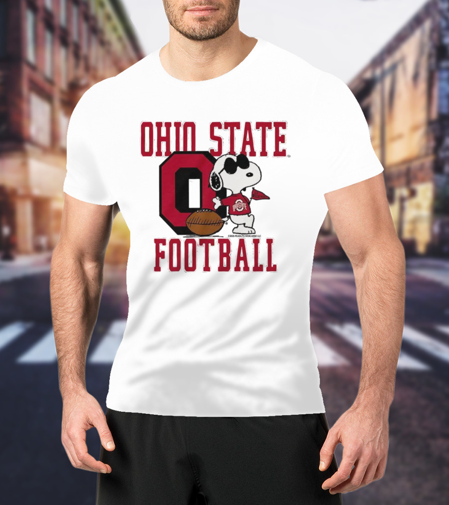 Ohio State Football Snoopy Joe Cool Peanuts Buckeyes Go Buckeyes T-Shirt
