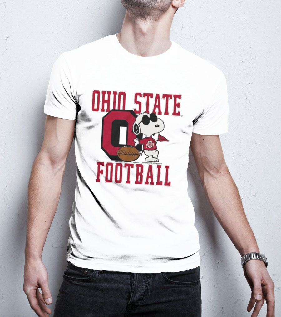 Ohio State Football Snoopy Joe Cool Peanuts Buckeyes Go Buckeyes T-Shirt