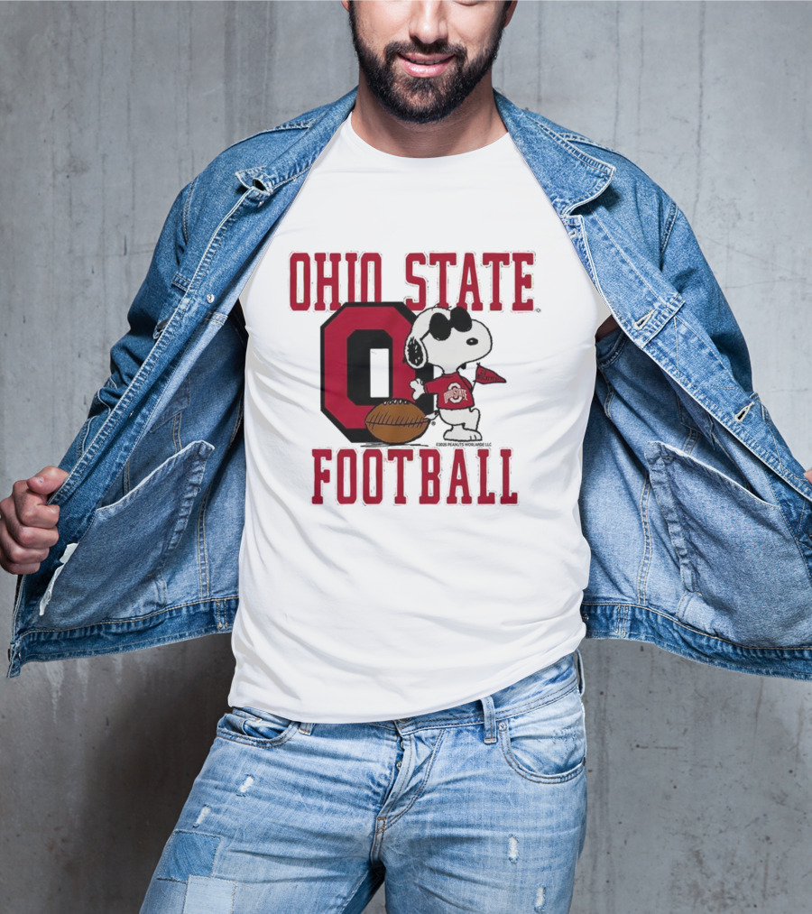 Ohio State Football Snoopy Joe Cool Peanuts Buckeyes Go Buckeyes T-Shirt