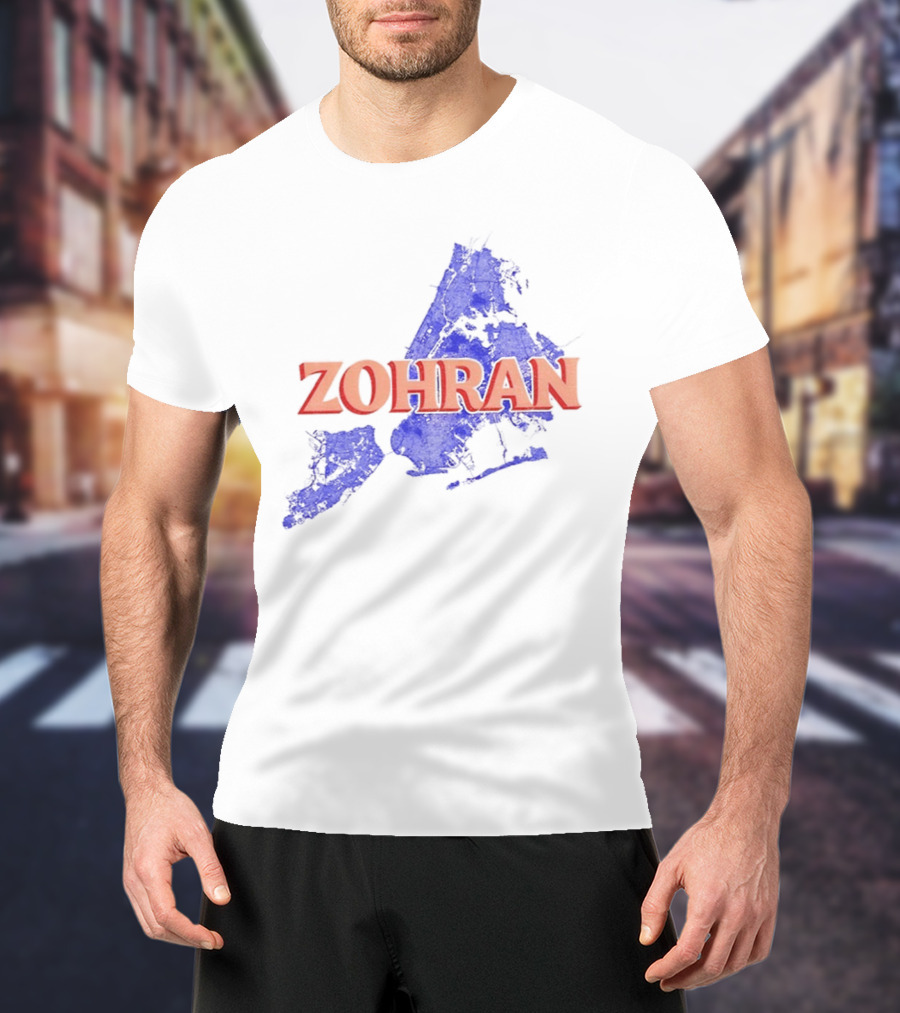 Zohran Mamdani NYC Mayor 2025 Campaign Blue Map Design T-Shirt