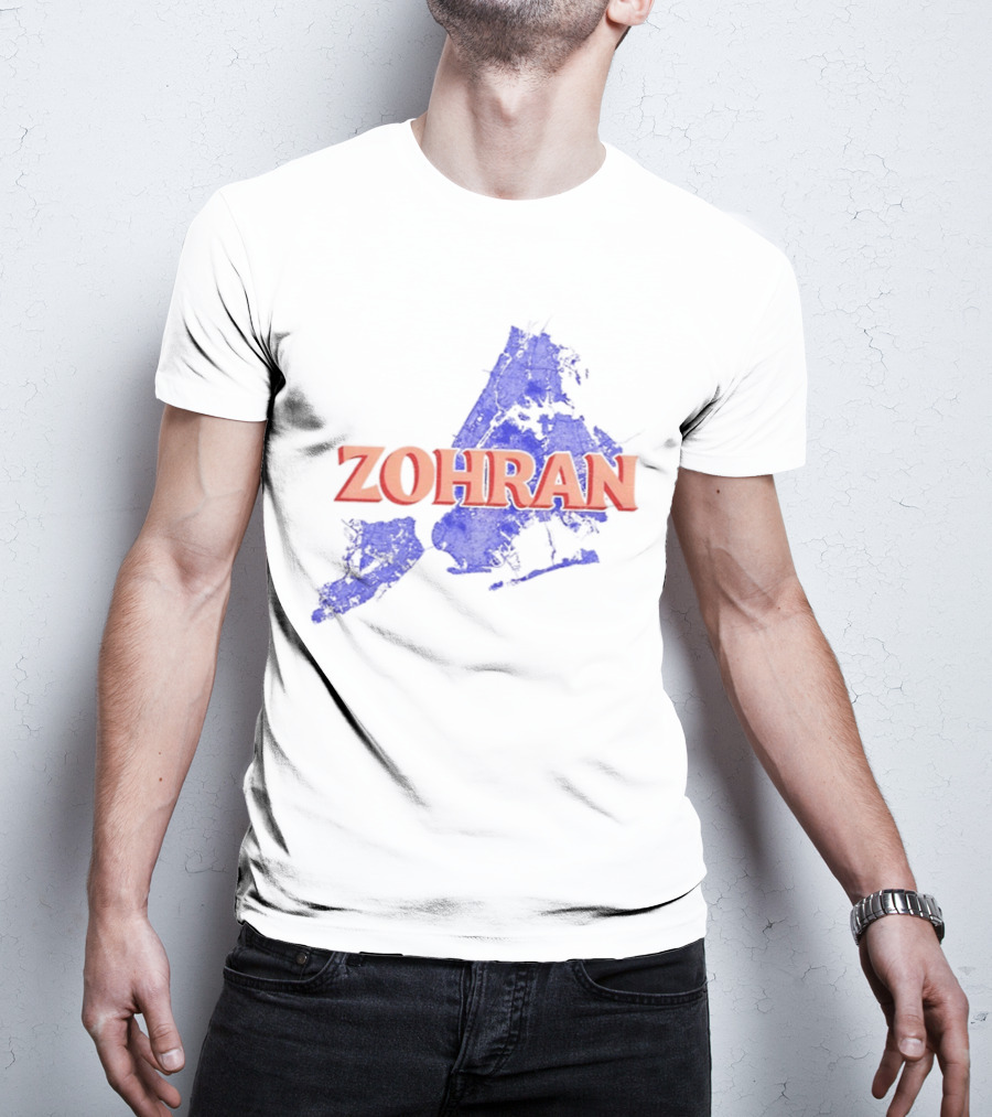 Zohran Mamdani NYC Mayor 2025 Campaign Blue Map Design T-Shirt