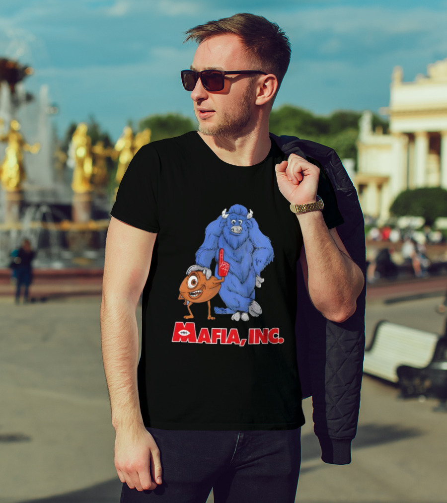 Buffalo Bills Mafia Inc Mascot Big Blue Yeti And Football Character T-Shirt