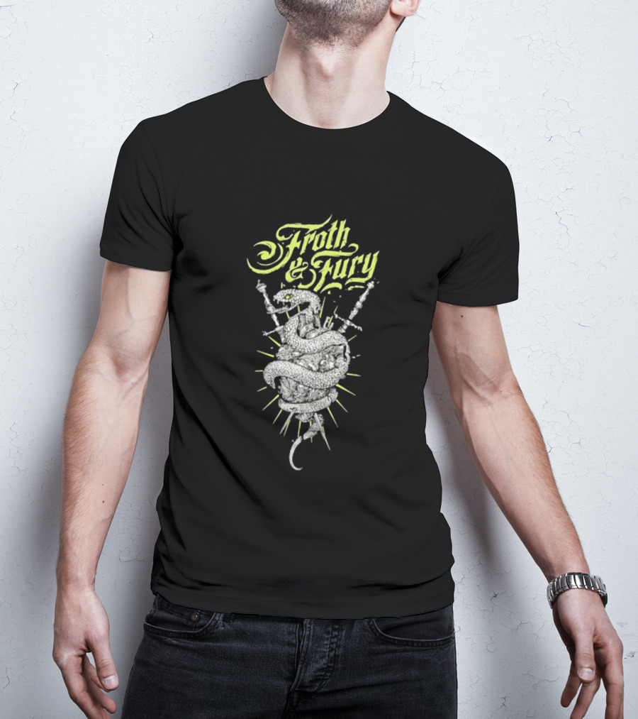 Froth & Fury Snake Heart With Swords Perth T-Shirt