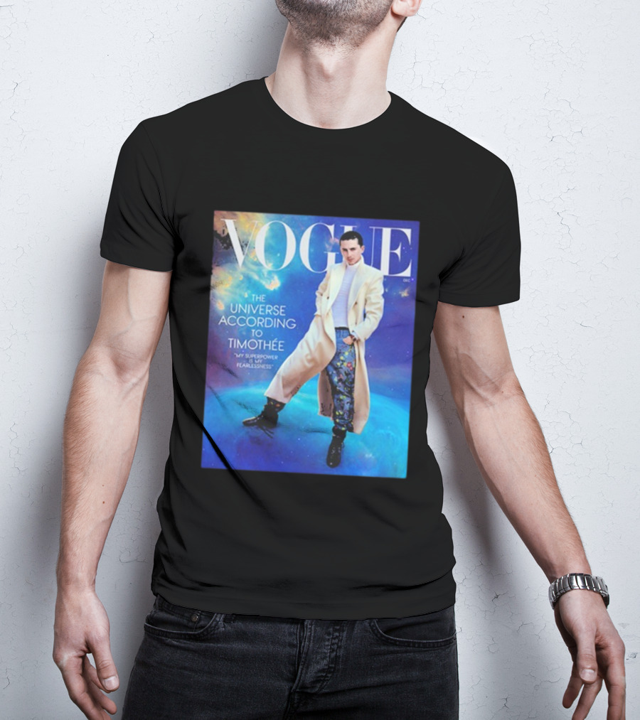 US Vogue Timothée Chalamet December Issue The Universe According To Timothée T-Shirt