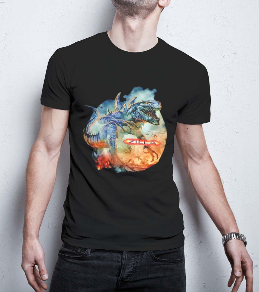 Zilla Monster Mania Epic Battle Chaos Scene T-Shirt