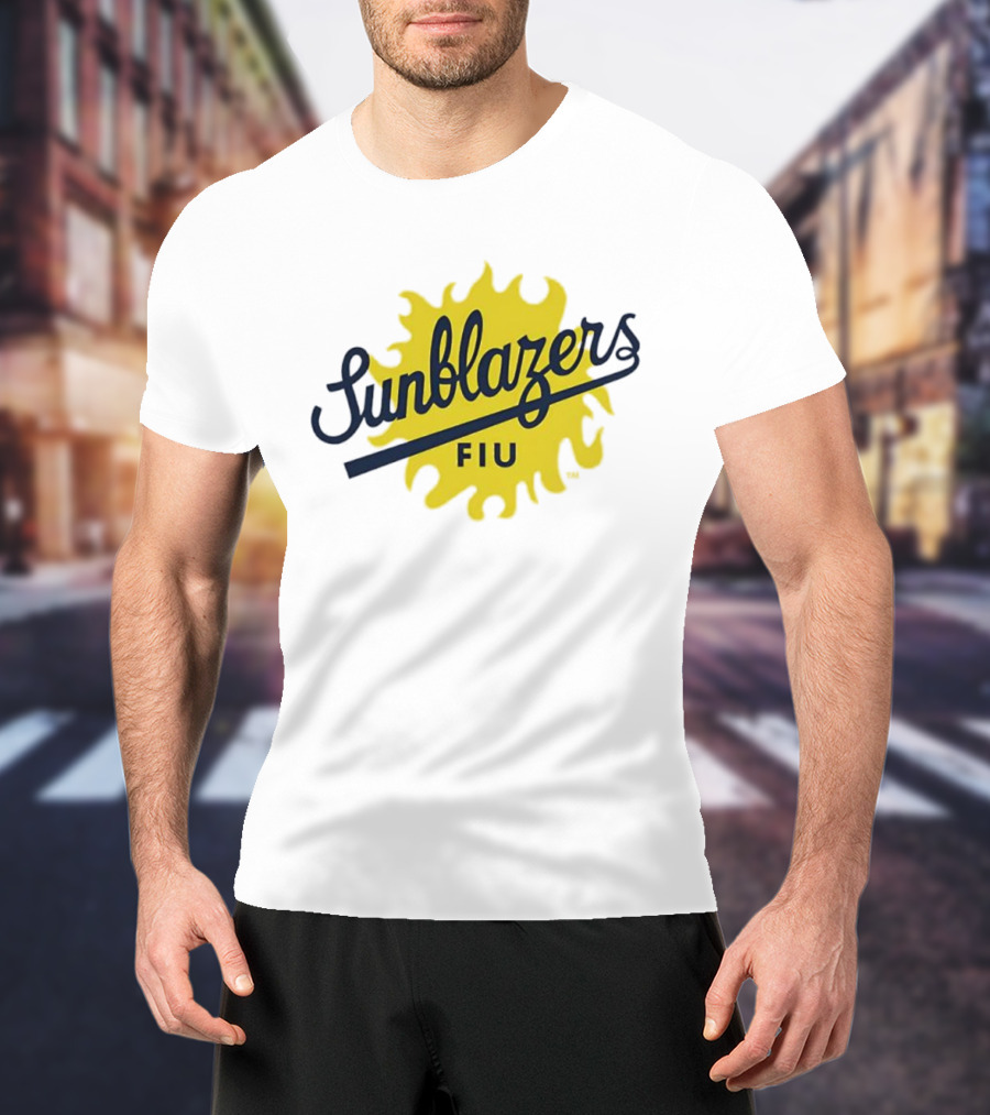 FIU Sunblazers NCAA Football Team Logo Retro Style T-Shirt