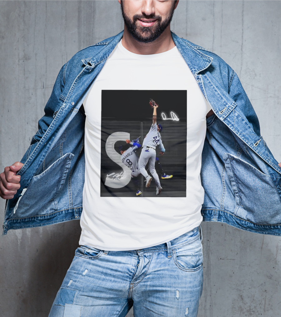 World Series Game 7 Hernández 8 Pages 44 Signatures T-Shirt
