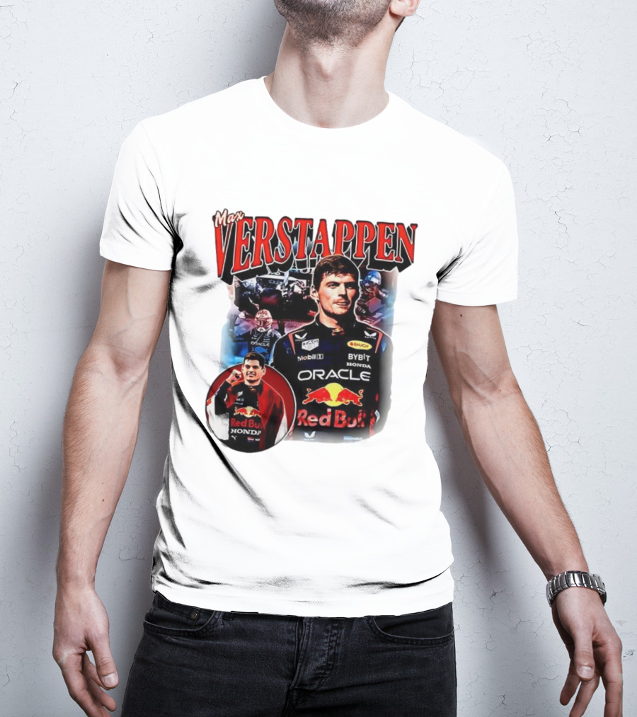Max Verstappen Red Bull Racing Oracle Honda Mobil1 Bybit T-Shirt