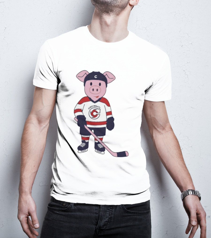 Mom Dad Choppy Puck Chop Kids Mascot Cincinnati Hockey T-Shirt