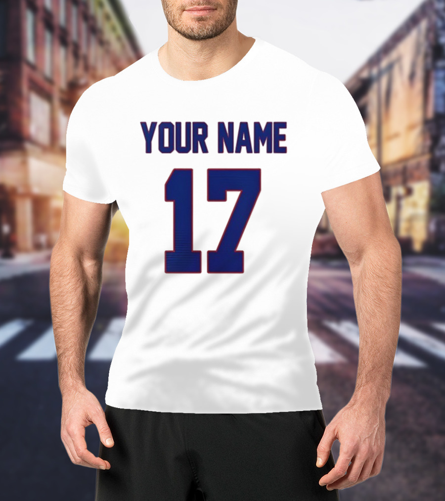 New York Giants Your Name 17 Old School Fits 2025 Football T-Shirt