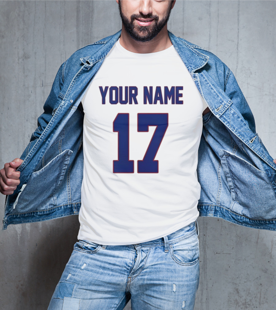 New York Giants Your Name 17 Old School Fits 2025 Football T-Shirt