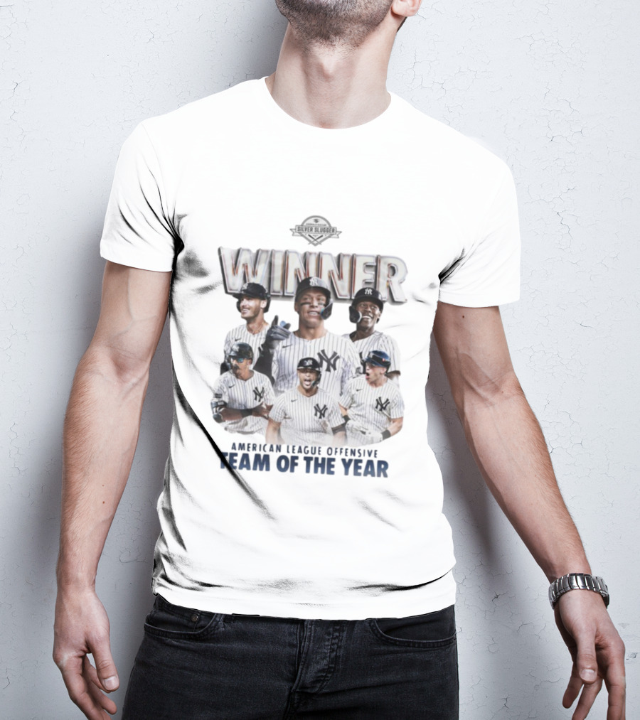 New York Yankees Silver Slugger Winner American League Team Of The Year T-Shirt