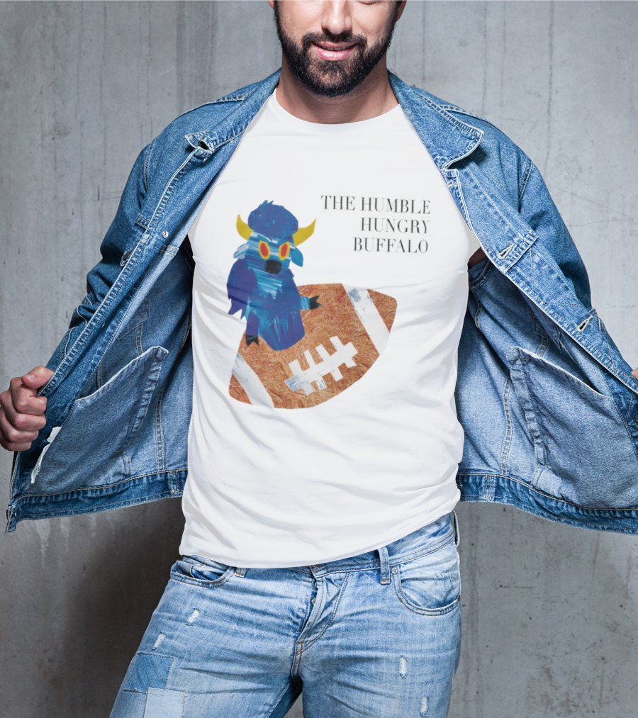 The Humble Hungry Buffalo Riding A Football T-Shirt