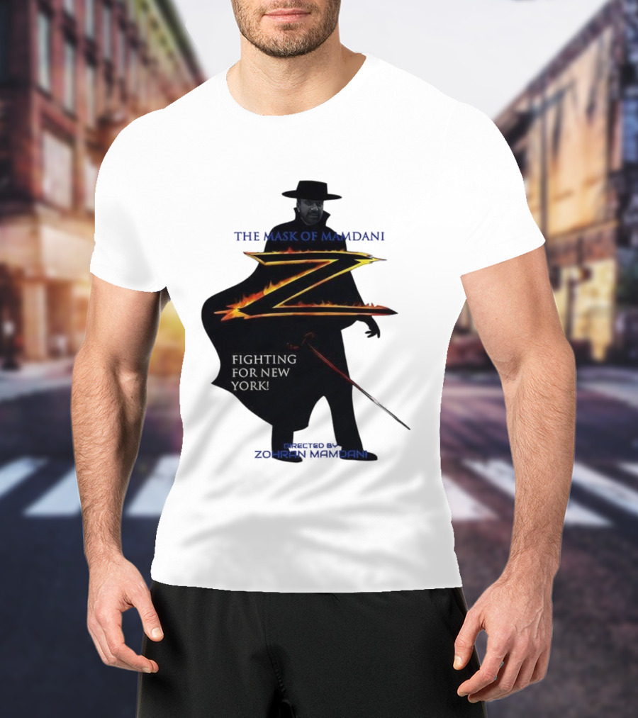The Mask Of Mamdani Fighting For New York Directed By Zohran Mamdani T-Shirt