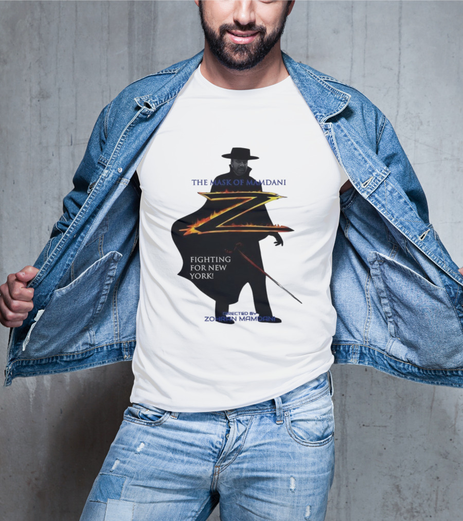 The Mask Of Mamdani Fighting For New York Directed By Zohran Mamdani T-Shirt