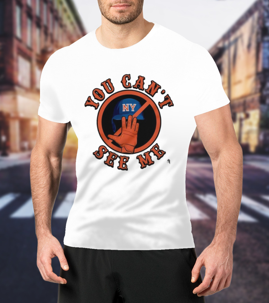 You Can’t See Me NY Mets Baseball Glove & Hand Gesture T-Shirt