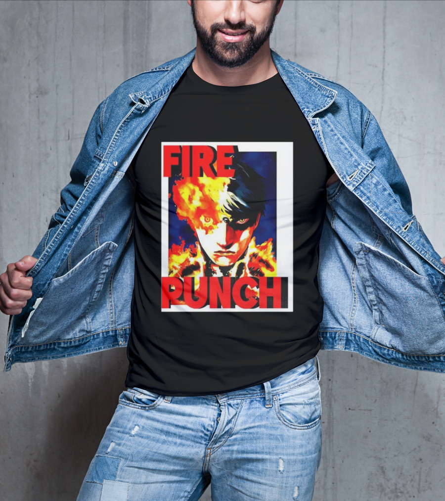 FIRE PUNCH Agni Burning Half Face Manga T-Shirt