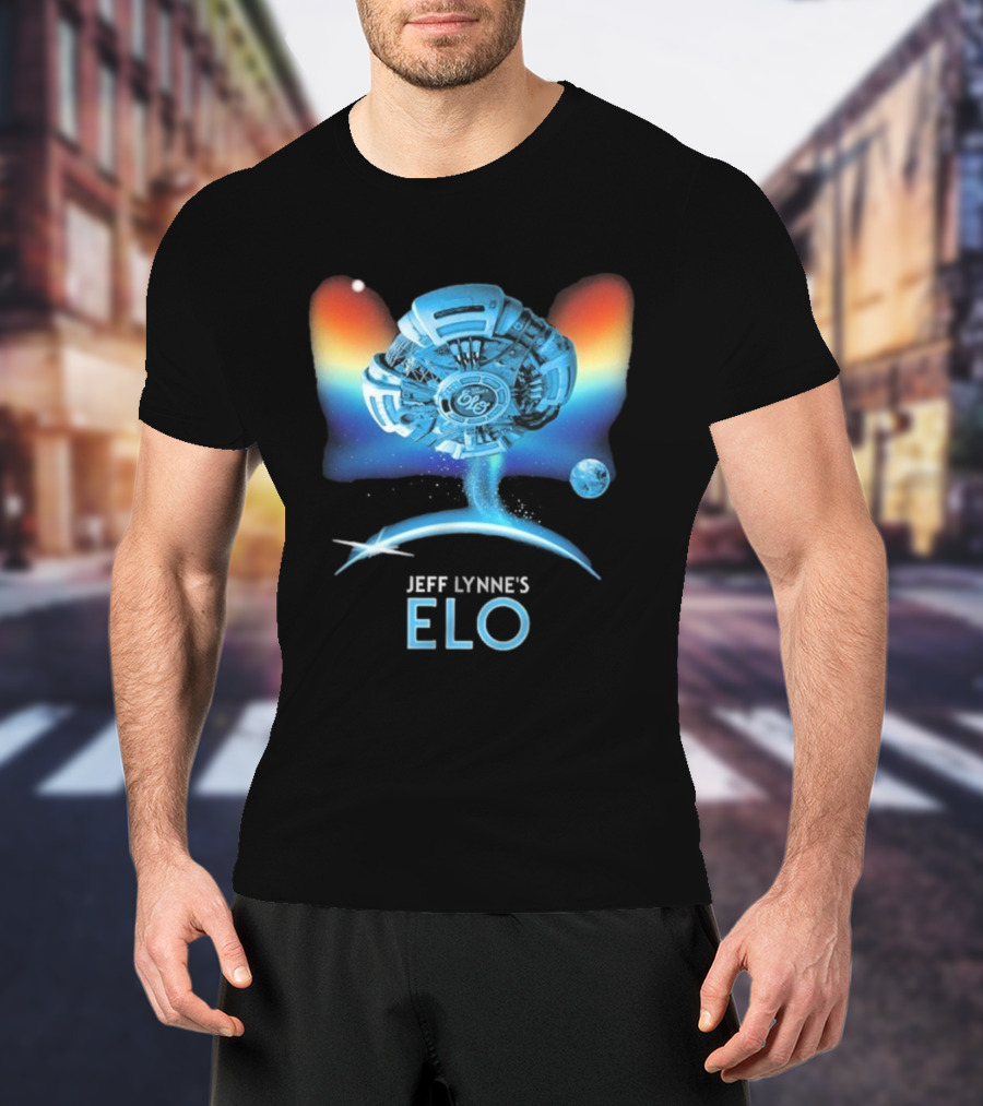 Jeff Lynne’s ELO Spaceship With Rainbow Astral Light T-Shirt