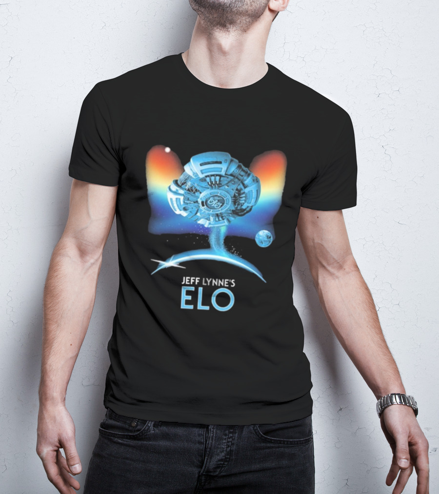 Jeff Lynne’s ELO Spaceship With Rainbow Astral Light T-Shirt