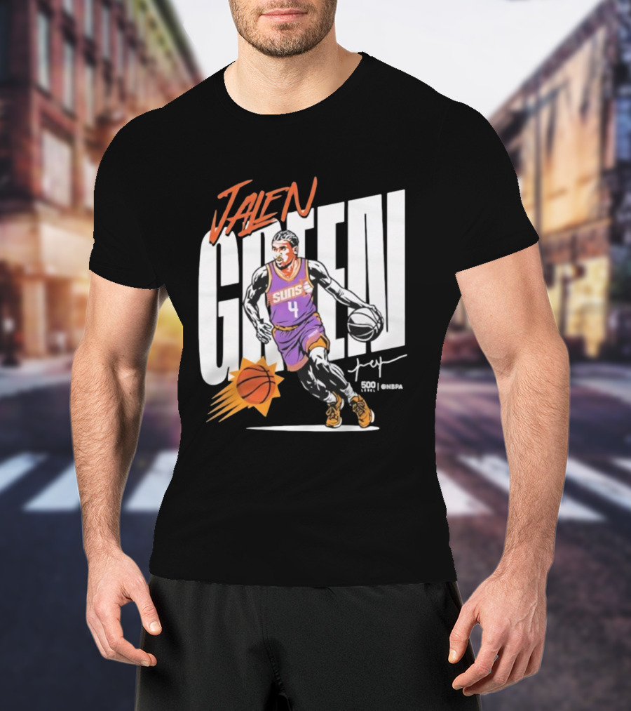 Jalen Green Suns Basketball Vector Number 4 T-Shirt