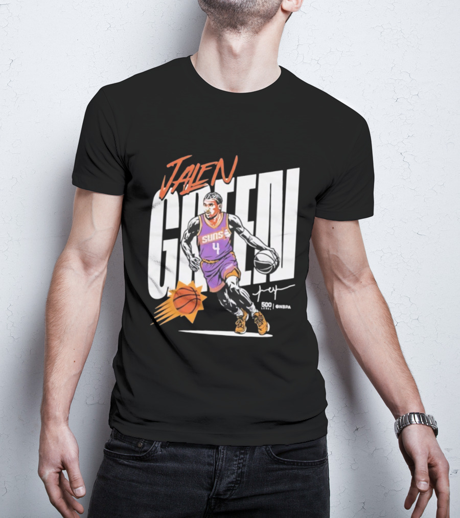 Jalen Green Suns Basketball Vector Number 4 T-Shirt