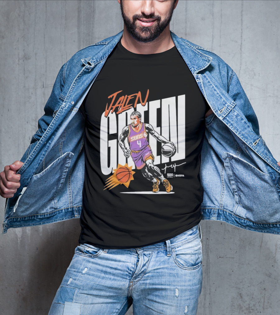 Jalen Green Suns Basketball Vector Number 4 T-Shirt