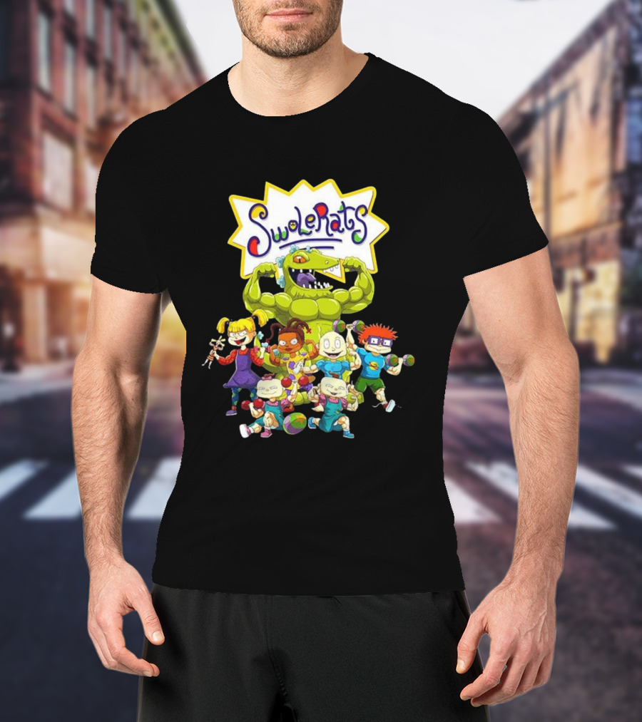 SwoleRats Rugrats Cartoon Gym Fitness Parody T-Shirt