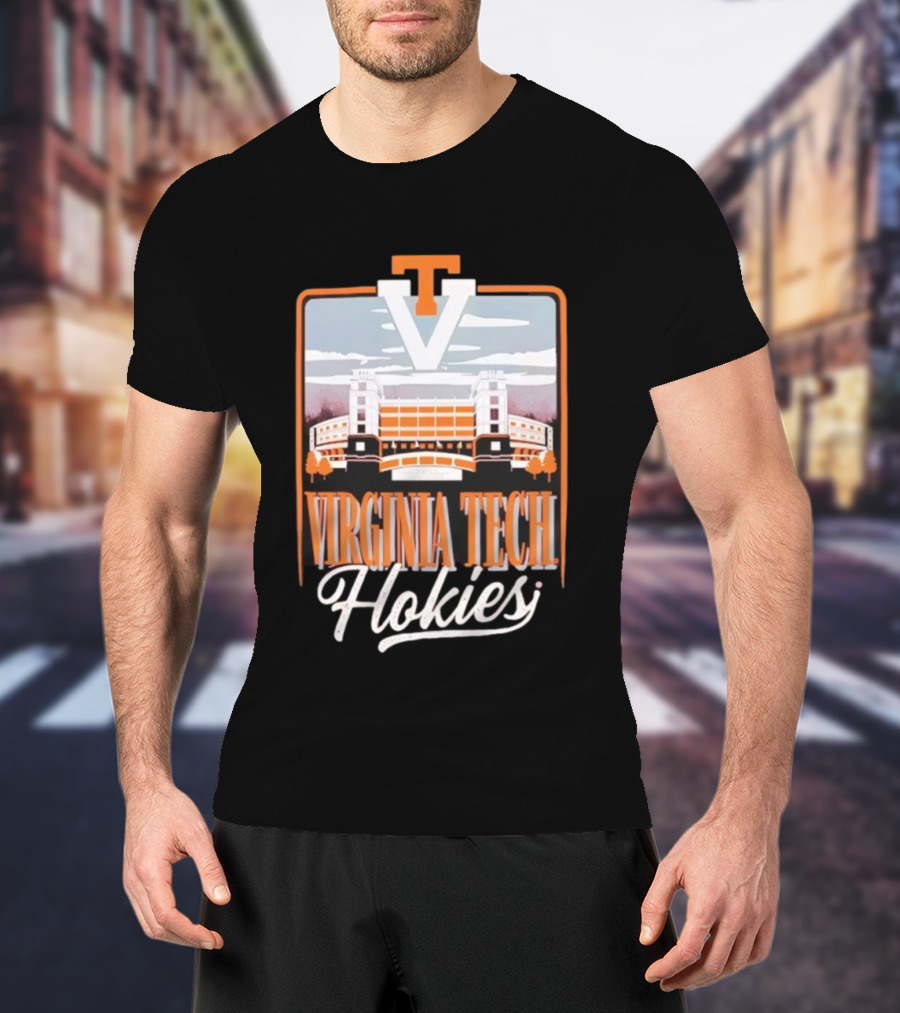 Virginia Tech Hokies Lane Stadium VT Travis Field Tailgate Football Atmosphere T-Shirt