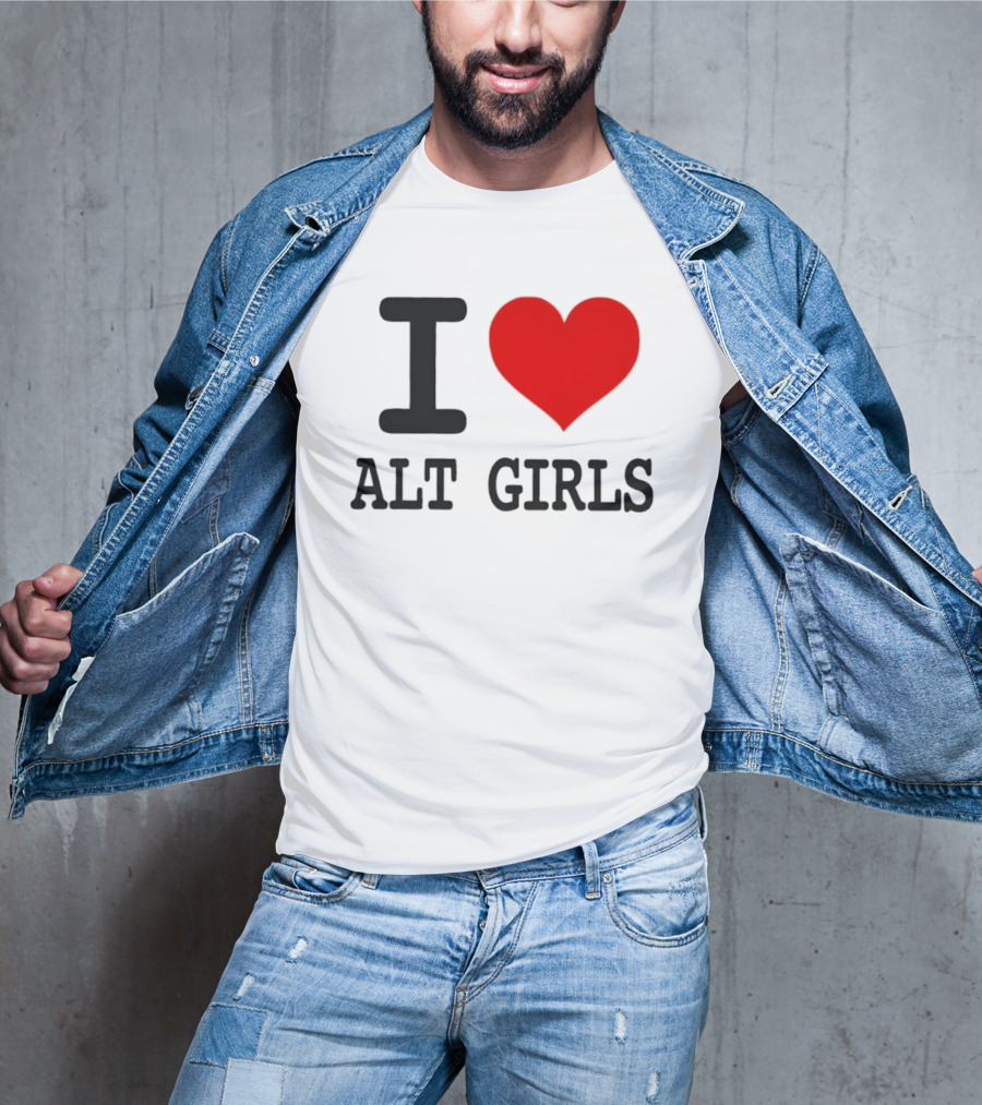 I Love Alt Girls Funny I Heart Design T-Shirt
