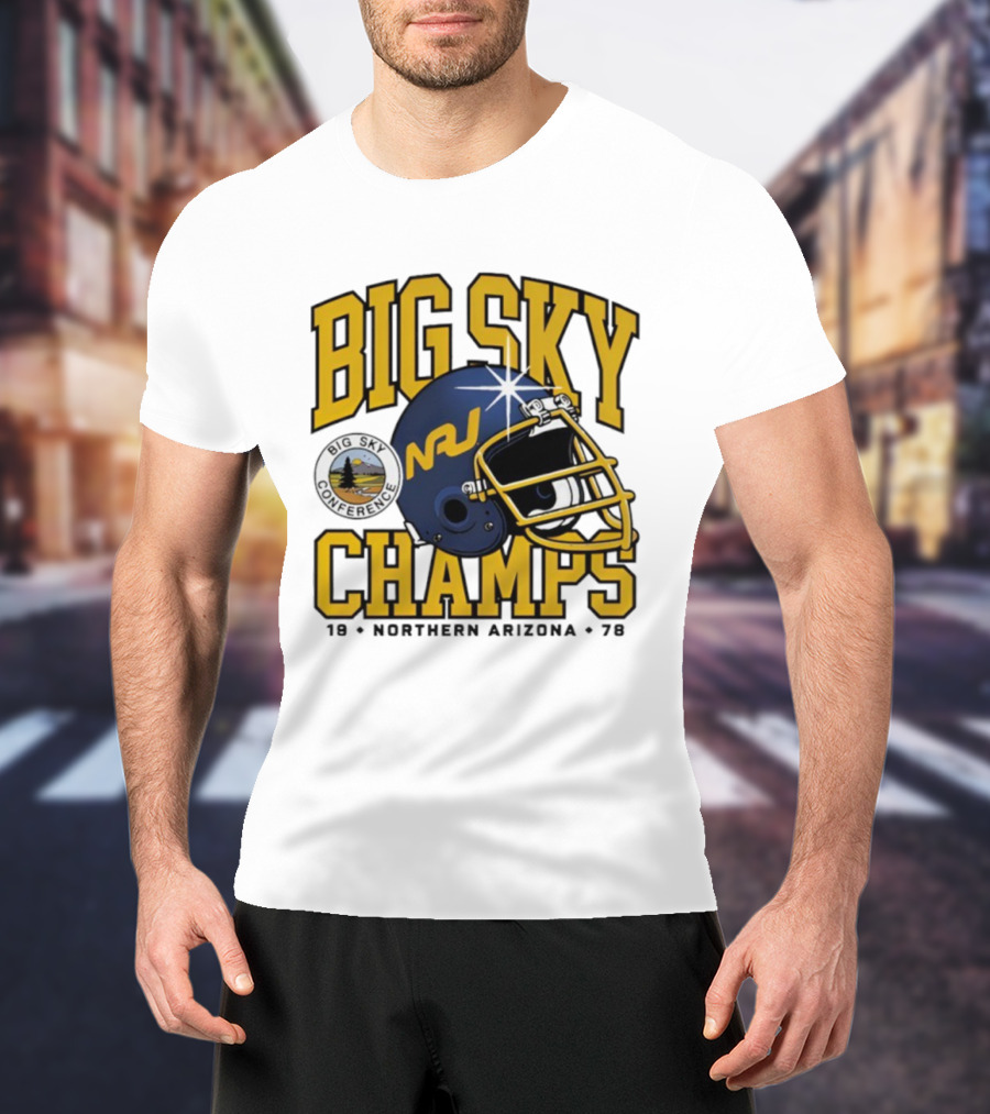 Big Sky Champs 1978 Northern Arizona NAU Football Conference Victory T-Shirt