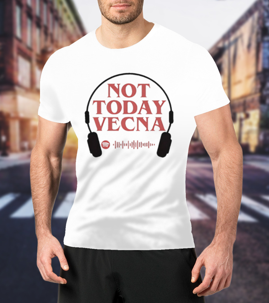 Not Today Vecna Stranger Things Headphones Waveform T-Shirt