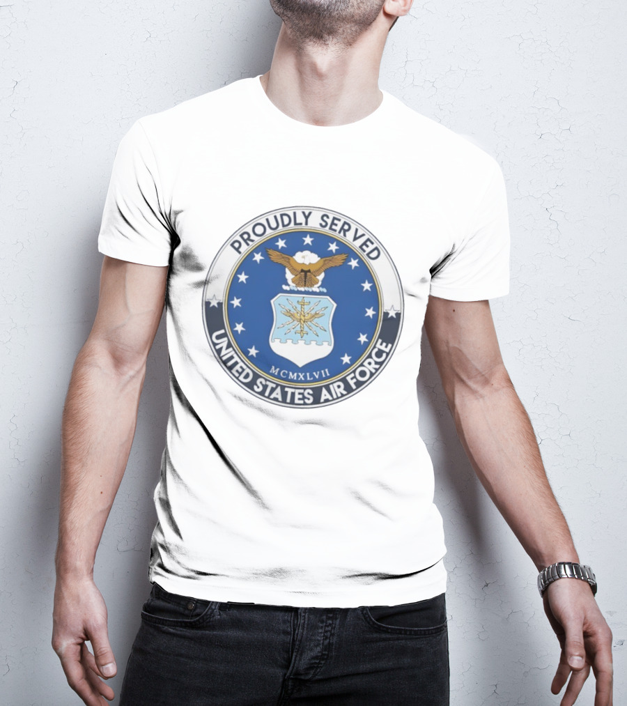 Proudly Served United States Air Force MCMXLVII Eagle Emblem T-Shirt