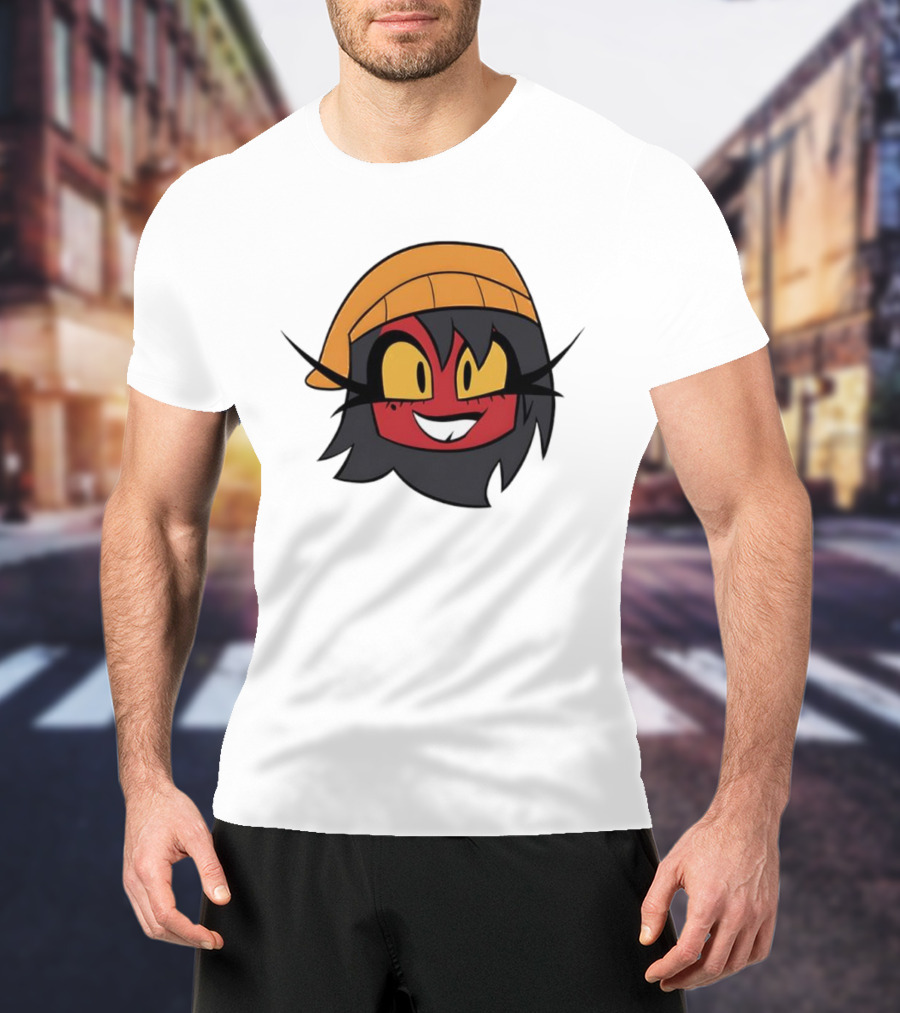 Unhappy Campers Millierd Red-Faced Character With Orange Hat And Yellow Eyes T-Shirt